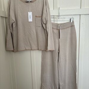 Rhythm Cream Beige Knitwear Set